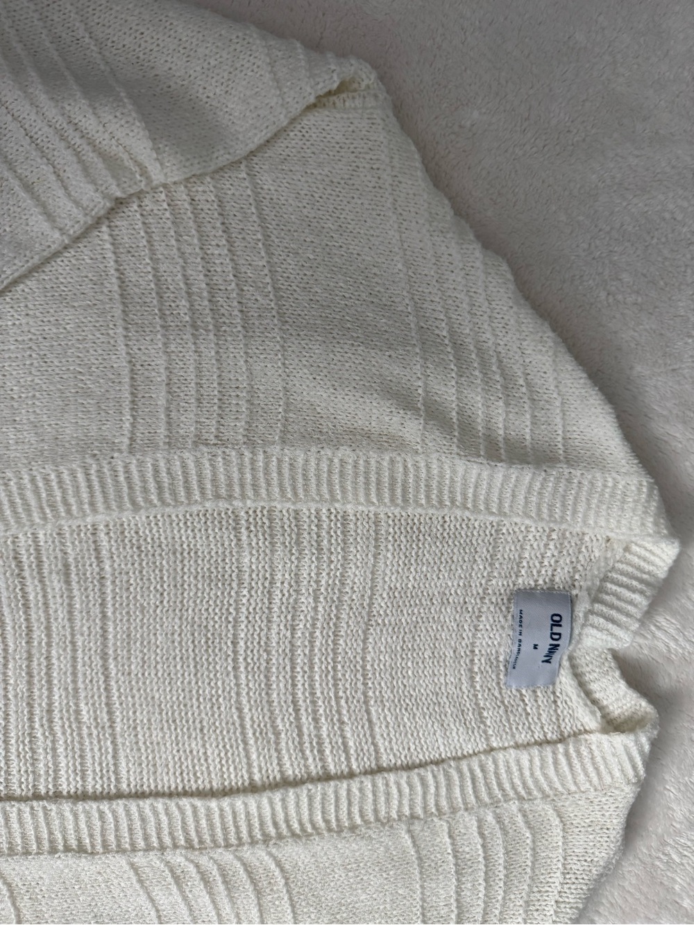 Old Navy Cream Open-Front Knit Cardigan - Picture 4 of 4
